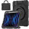 Para iPad Pro 11 2022 / 2021 / 2020 Spider Rotation Handle Silicone Hybrid PC Tablet Case (Negro)