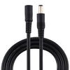 8A 5,5 x 2,1 mm Cable de extensión de alimentación de CC hembra a macho, longitud: 3 m (negro)