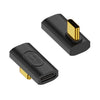 40Gbps 240W USB-C / Type-C Hembra a USB-C / Type-C Macho Adaptador de curvatura media (Negro)