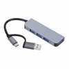 2301 4 en 1 USB+USB-C/Tipo-C a USB Estación de acoplamiento multifunción Adaptador HUB