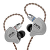 CCA CCA-C10 Auricular intrauditivo híbrido de diez unidades con conector chapado en oro de 3,5 mm, tipo: sin micrófono (Charm Black)