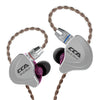 CCA CCA-C10 Auricular intrauditivo híbrido de diez unidades con conector chapado en oro de 3,5 mm, tipo: sin micrófono (Streamer Purple)