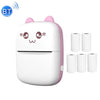 Mini impresora térmica inalámbrica Bluetooth C9 con 5 papeles (rosa)