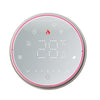 BHT-6001GBLW 95-240V AC 16A Termostato redondo inteligente Calefacción eléctrica Termostato LED con WiFi (Blanco)