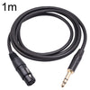 Cable de micrófono hembra de 6,35 mm 1/4 TRS macho a XLR de 3 pines, longitud: 1 m