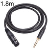 Cable de micrófono hembra de 6,35 mm 1/4 TRS macho a XLR de 3 pines, longitud: 1,8 m
