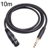 Cable de micrófono hembra de 6,35 mm 1/4 TRS macho a XLR de 3 pines, longitud: 10 m
