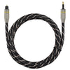 Cable de conexión de fibra óptica de audio digital con decodificador de puerto redondo de 2 m EMK OD6.0mm