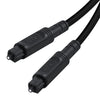 Cable de conexión de fibra óptica de altavoz de audio digital de 8 m EMK OD4.0mm a puerto cuadrado (negro)