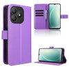 Funda de cuero con textura de diamante para Blackview Wave 9C (morada)