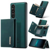 Para Sony Xperia 1 V DG.MING M1 Series Cartera multitarjeta de 3 pliegues + Estuche magnético para teléfono (Verde)