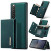 Para Sony Xperia 10 V DG.MING M1 Series Cartera multitarjeta de 3 pliegues + Estuche magnético para teléfono (Verde)