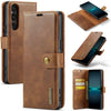 Para Sony Xperia 1 V DG.MING Crazy Horse Texture Estuche de cuero magnético desmontable para teléfono (Marrón)