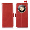 Funda de piel de vacuno Crazy Horse de capa superior para teléfono For Honor X9d 5G (Roja)