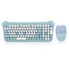 QW05 Conjunto de mouse de teclado inalámbrico portátil 2.4G de color mixto (azul)