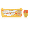 QW05 Conjunto de mouse de teclado inalámbrico portátil 2.4G de color mixto (amarillo)
