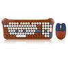 QW05 Conjunto de mouse de teclado inalámbrico portátil 2.4G de color mixto (marrón)