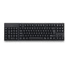 Teclado USB con cable para mano izquierda con función HUB dual (negro)