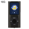 Reproductor MP4 de metal con pantalla TFT de 1,8 pulgadas con tarjeta TF de 16G + auricular + cable (negro)