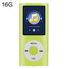 Reproductor MP4 de metal con pantalla TFT de 1,8 pulgadas con tarjeta 16G TF + auricular + cable (verde)