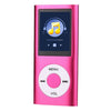Reproductor MP4 de metal con pantalla TFT de 1,8 pulgadas con auricular + cable (rosa roja)