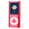Reproductor MP4 de metal con pantalla TFT de 1,8 pulgadas con auricular + cable (rojo)
