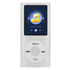 Reproductor de MP4 de metal con pantalla TFT de 1,8 pulgadas con auricular + cable (plata)