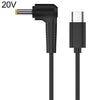 Cable adaptador de alimentación de CC a tipo C de 20 V, 4,8 x 1,7 mm