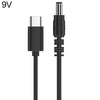 Cable adaptador de alimentación de CC a tipo C de 9 V, 5,5 x 2,1 mm