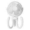 T8 2000mAh Flexible Octopus Trípode Ventilador portátil giratorio (Blanco)