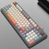 XUNFOX K82 Teclado para juegos con cable USB iluminado en negro de 94 teclas de tres colores (brillo)