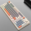 XUNFOX K82 Teclado para juegos con cable USB iluminado en negro con 94 teclas de tres colores (abeja)