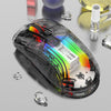 XUNFOX XYH20RGB 2.4G + BT + Ratón para juegos con luz RGB 2400DPI transparente con cable (negro)