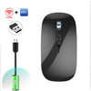 HXSJ M103 1600DPI UV Modo dual 2.4GHz + Bluetooth 5.1 Ratón inalámbrico recargable (Negro)