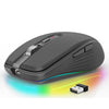 HXSJ M303 2400DPI Modo dual 2.4GHz + Ratón inalámbrico Bluetooth 5.1 (Negro)