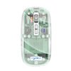 Ratón inalámbrico para juegos de tres modos con imán transparente HXSJ T900 (verde frijol)
