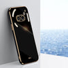 For Nothing Phone 2A XINLI Estuche para teléfono de TPU con borde dorado y revestimiento recto 6D (negro)