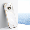 For Nothing Phone 2A XINLI Estuche para teléfono de TPU con borde dorado y revestimiento recto 6D (blanco)