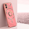 For Nothing Phone 2 XINLI Estuche para teléfono de TPU electrochapado 6D con borde recto y soporte para anillo (rojo espino)