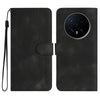 Funda de cuero con diseño de corazón para Honor Magic8 (negra)