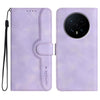 Funda de cuero con diseño de corazón para Honor Magic8 (morado)