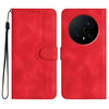 Funda de cuero con diseño de corazón para Honor Magic8 Pro (roja)