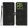 Funda de cuero con diseño de corazón para Motorola Edge 70 5G / Moto X70 Air 5G (negra)