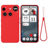 Funda de silicona líquida de color sólido For Nothing Phone 3, a prueba de caídas y cobertura total (roja)