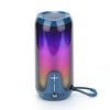 T&G TG651 Altavoz Bluetooth inalámbrico LED portátil subwoofer TWS para exteriores (azul)