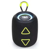 T&G TG655 Altavoz Bluetooth inalámbrico TWS portátil para exteriores Subwoofer estéreo con luz LED (negro)