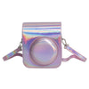 Estuche de cuero con correa para cámara Fujifilm Instax Mini 12 (rosa)