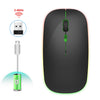 HXSJ M40 2.4GHZ 800,1200,1600dpi Ajuste de tercer engranaje Colorido Ratón inalámbrico USB recargable (Negro)