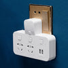 Placa de enchufe convertidor de enchufe inalámbrico USB multifuncional para oficina en casa 1 a 3 + 2USB