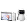 ABM700 Cámara de seguridad con monitor para bebés con visión nocturna y video inalámbrico de 5 pulgadas (enchufe de la UE)